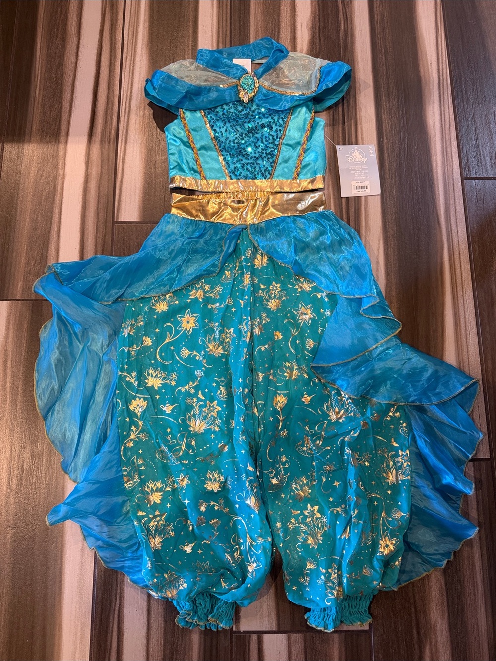 Disney Teal and Gold Princess Jumpsuit Costume